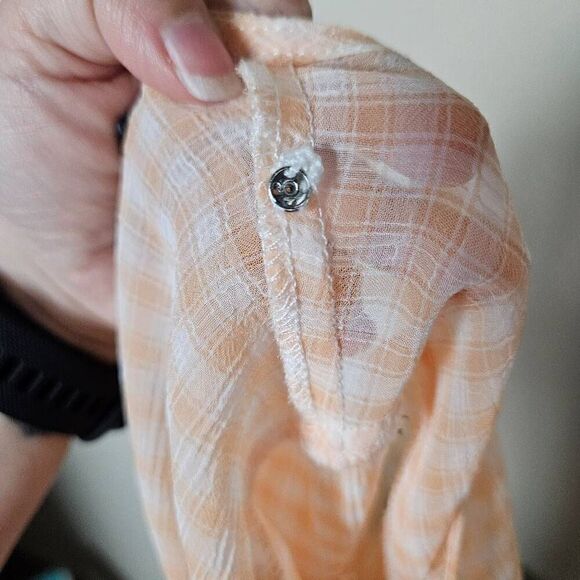 Modcloth Sheer Plaid Blouse - Picture 8 of 8